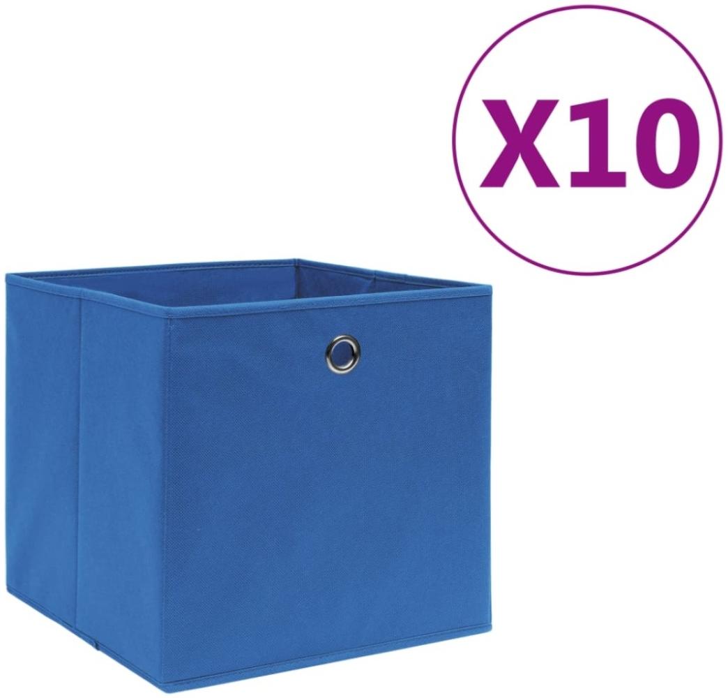 vidaXL Aufbewahrungsboxen 10 Stk. Vliesstoff 28x28x28 cm Blau 325197 Bild 1