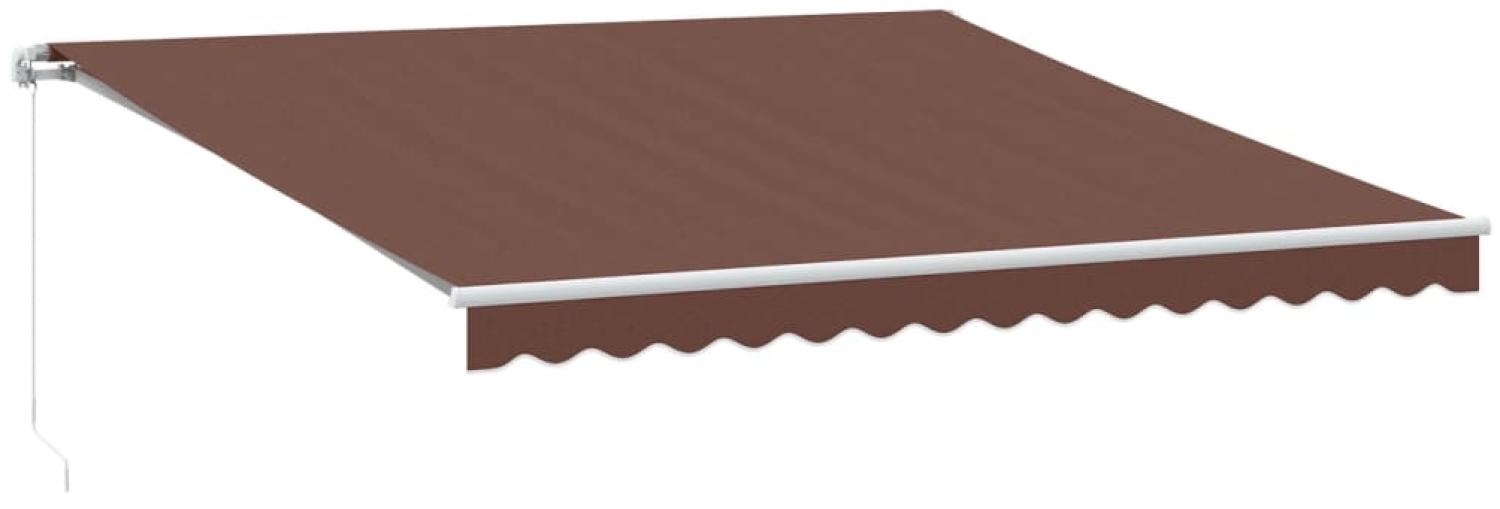 vidaXL Markise Manuell mit LED Braun 400x350 cm 3215388 Bild 1