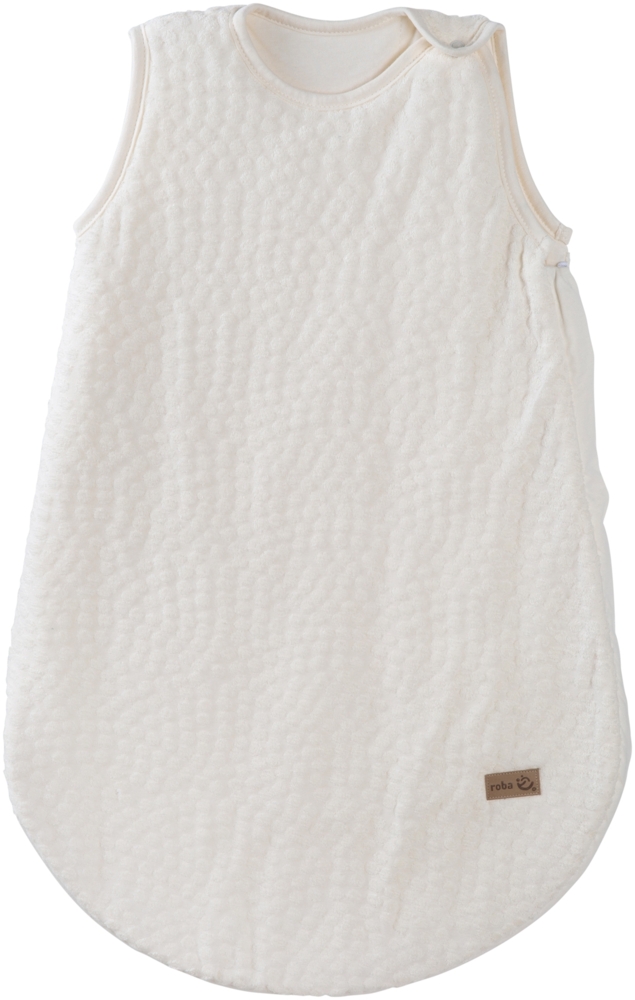 roba Babyschlafsack Seashells Oyster 70 cm für Neugeborene - Ganzjahres Schlafsack aus Bio Baumwolle - Musselin GOTS & OEKO-TEX Standard 100 zertifiziert - Weiß Bild 1