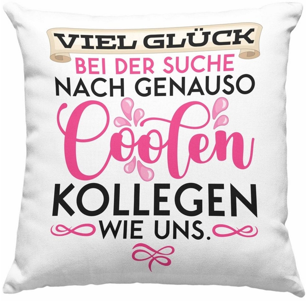 Trendation Dekokissen Trendation - Jobwechsel Kissen Geschenk Kollegin Abschiedsgeschenk Vie Bild 1