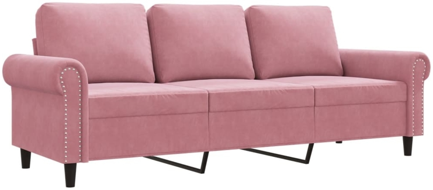 vidaXL 3-Sitzer-Sofa Rosa 180 cm Samt 359542 Bild 1