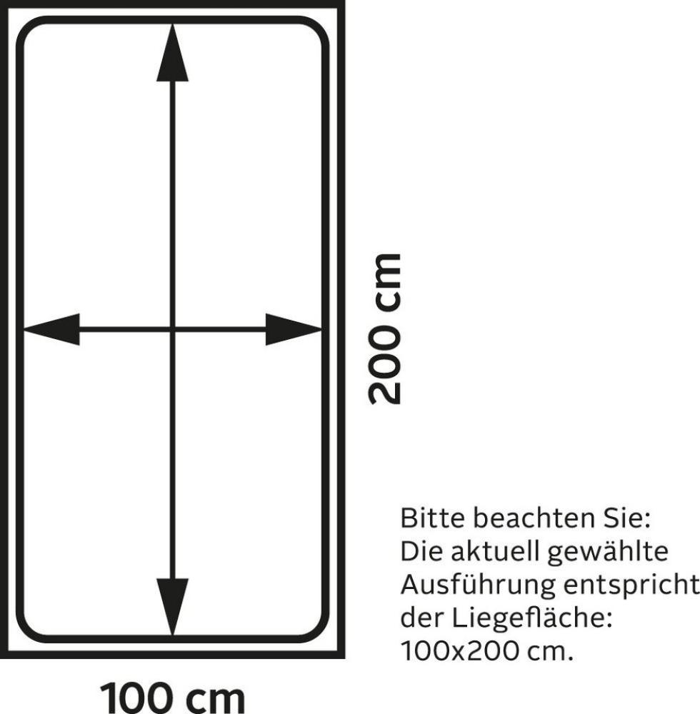 Kompaktbett 'Chalet', Alpinweiß, höhenverstellbar,100x200 cm Bild 1