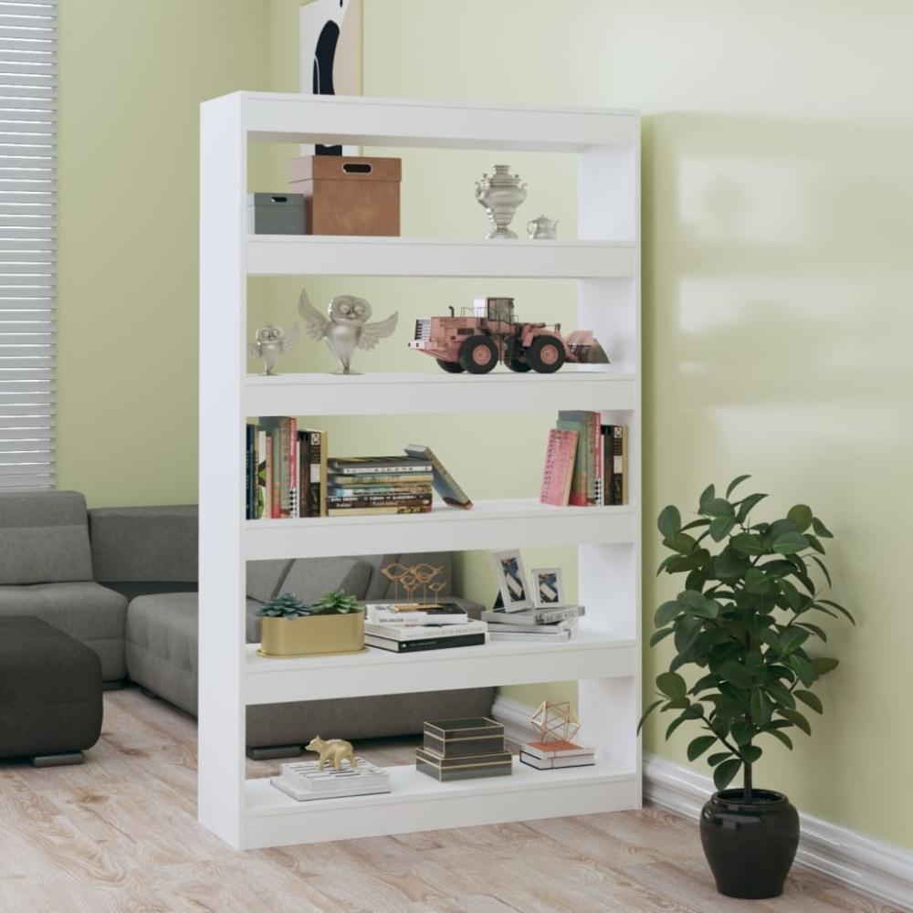 vidaXL Bücherregal/Raumteiler Weiß 100 x 30 x 166 cm 811763 Bild 1