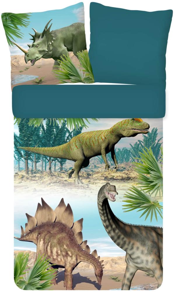 ESPiCO Bettwäsche Trendy Bedding Dino Multi Renforcé 135 x 200 + 80 x 80 cm Bild 1