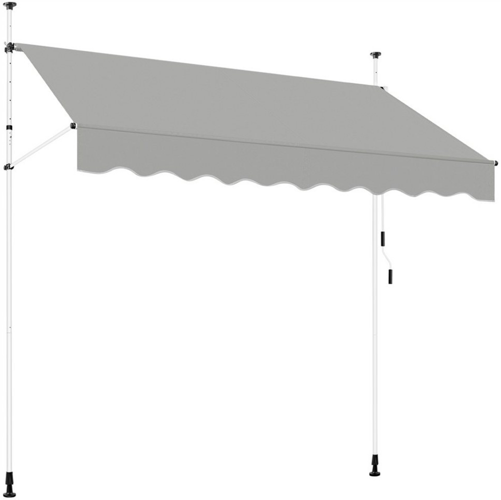 Yaheetech Markise 150/200/250/300 cm (Breite) Klemmmarkise mit Handkurbel Sonnenschutz Bild 1