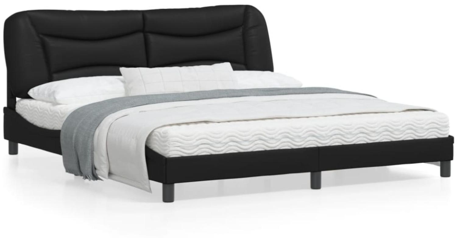 vidaXL Bettgestell ohne Matratze "Hvar" Schwarz 180x200 cm Kunstleder 3208016 Bild 1