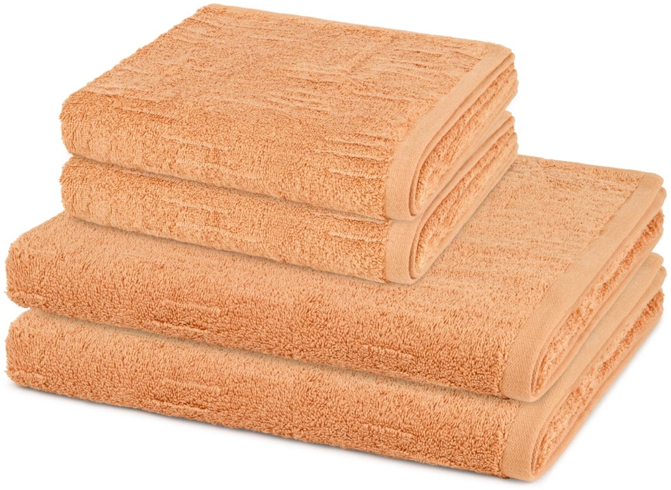 Ross Premium 4 tlg. Frottier-Set - 2 X Handtuch (50 X 100cm), 2 X Duschtuch (70 X 140cm) - 500 - Caramel Bild 1