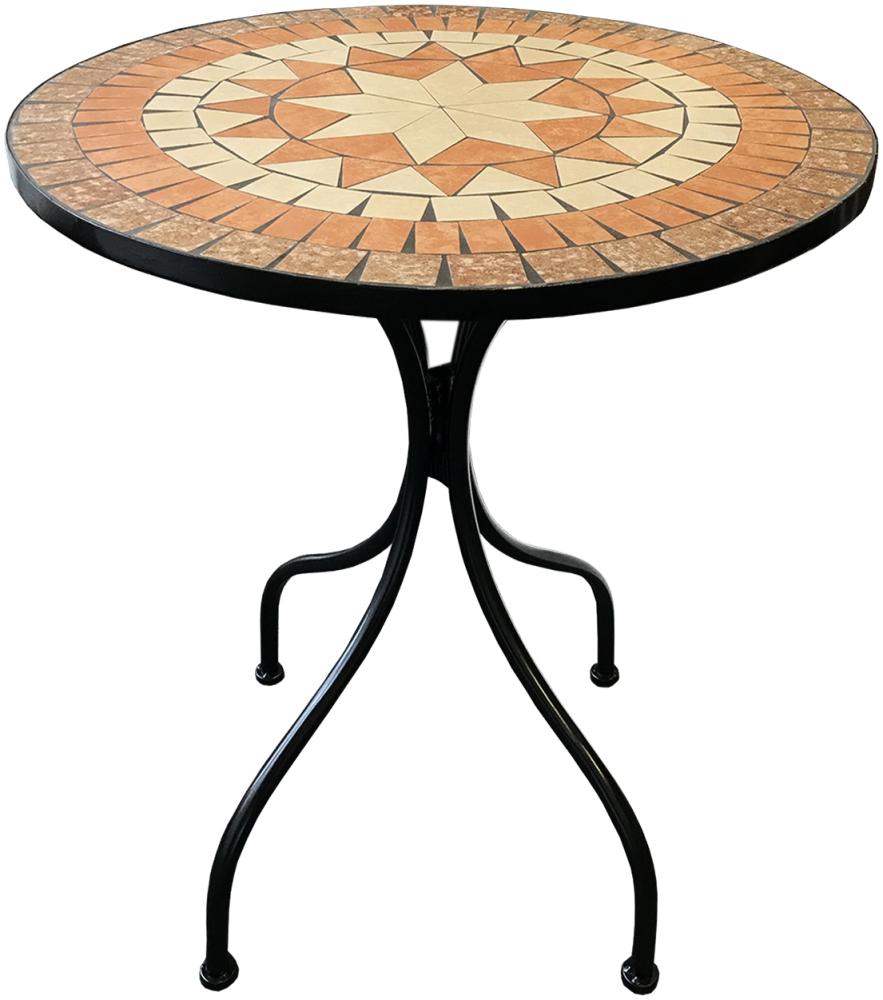 Mediteraner Mosaik Gartentisch Bistrotisch Tisch Ø60cm Bild 1