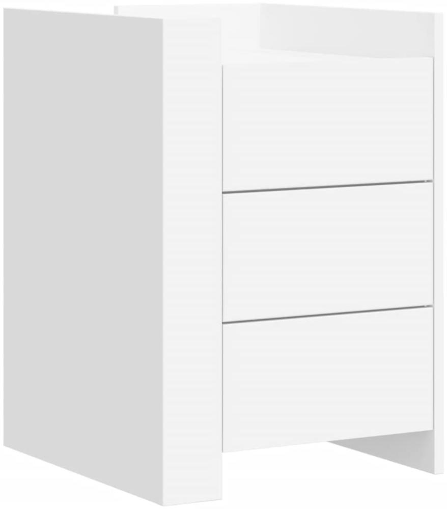 vidaXL Nachttisch Weiß 45x50x65 cm Holzwerkstoff 848304 Bild 1