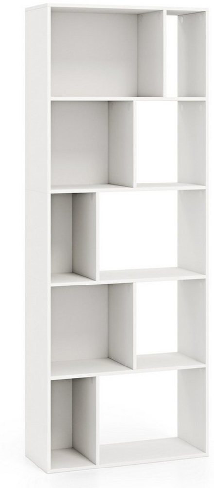 KOMFOTTEU Bücherregal, 5 Ebenen Würfelregal, mit 10 Fächern, 60 x 25 x 160 cm Bild 1
