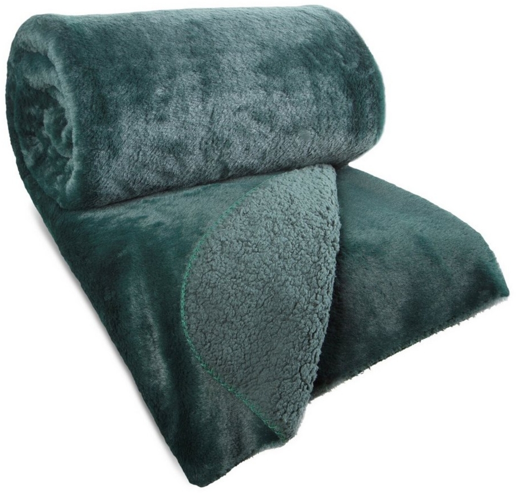 Eurofirany Tagesdecke Fellbettüberwurf NINA, Felloptik, eleganter Überwurf für Bett & Sofa beidseitig, kuschelweich Bild 1