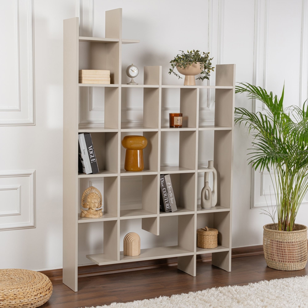 Bücherregal, 'Manco', 188 x 25,5 x 122, Sandstein Bild 1