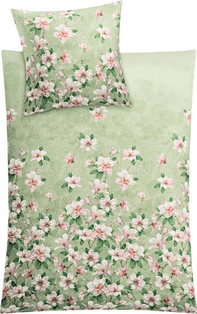 Kleine Wolke Wendebettwäsche Magnolia, Mako-Satin, 2 teilig, mit floralem Print Bild 1