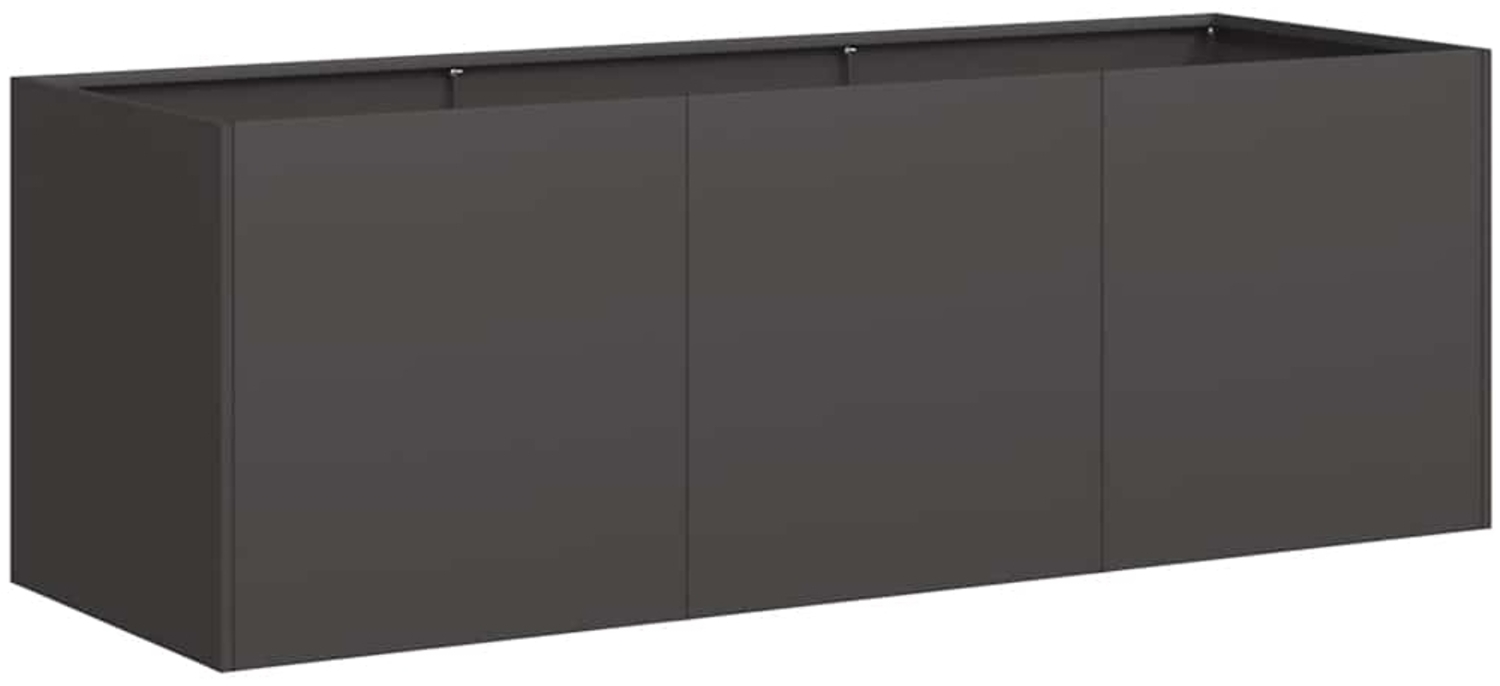 vidaXL Pflanzgefäß Schwarz 120 x 40 x 40 cm Kaltgewalzter Stahl 860675 Bild 1