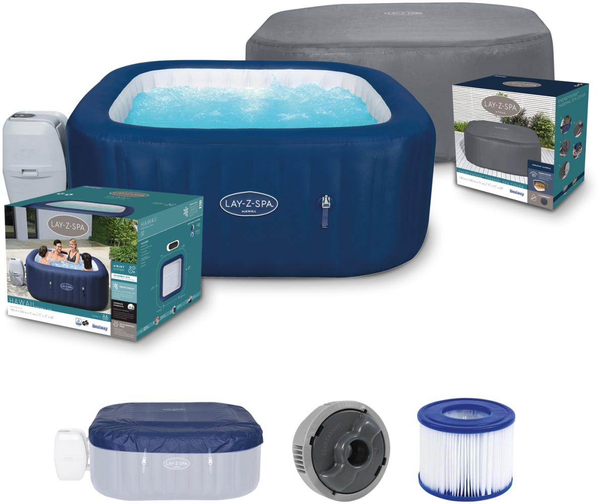 LAY-Z-SPA® Hawaii ECO Whirlpool-Bundle mit EnergySense™ Plus Thermo-Komplettabdeckung Bild 1