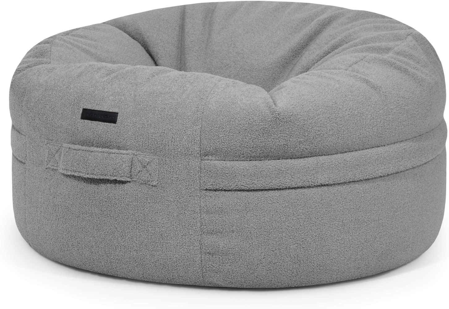 Sitzsack ‘Roll 105‘, Bezugstoff - Teddy, 100% Polyester, White Grey, 50x105x105 cm. Bild 1