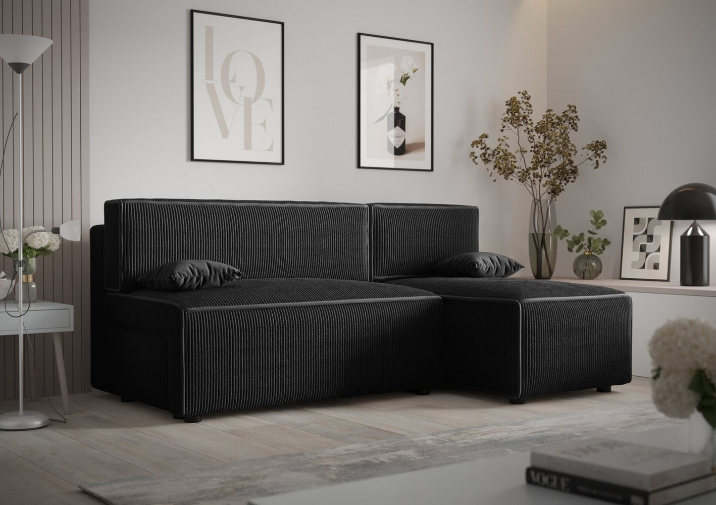 ALTDECOR Ecksofa MIR, Couch mit Schlaffunktion, Wohnzimmer - Wohnlandschaft Bild 1