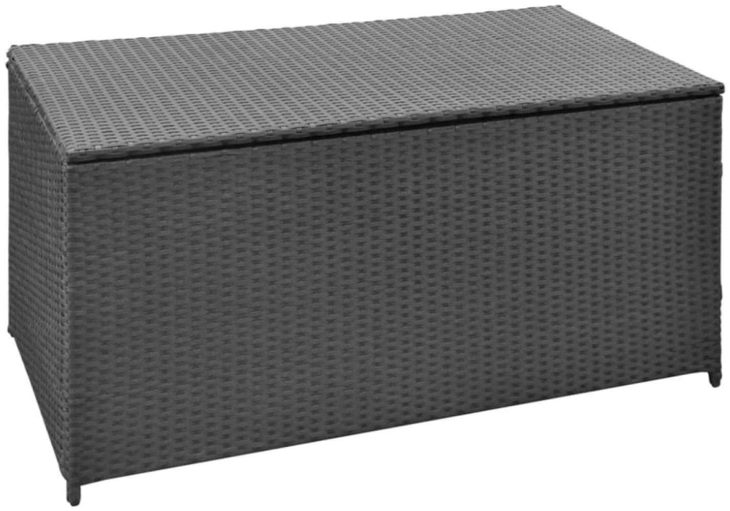 vidaXL Garten-Auflagenbox Schwarz 120x50x60 cm Poly Rattan 42498 Bild 1