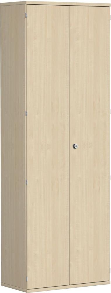 Flügeltürenschrank, 5 Dekor-Einlegeböden, 80x42x230cm, Ahorn Bild 1