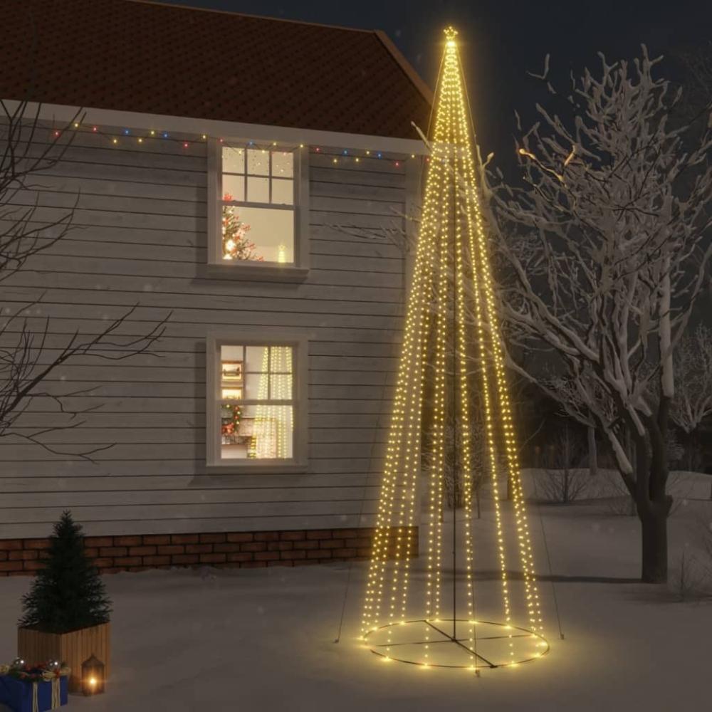 vidaXL LED-Weihnachtsbaum Kegelform Warmweiß 1134 LEDs 230x800 cm 343498 Bild 1