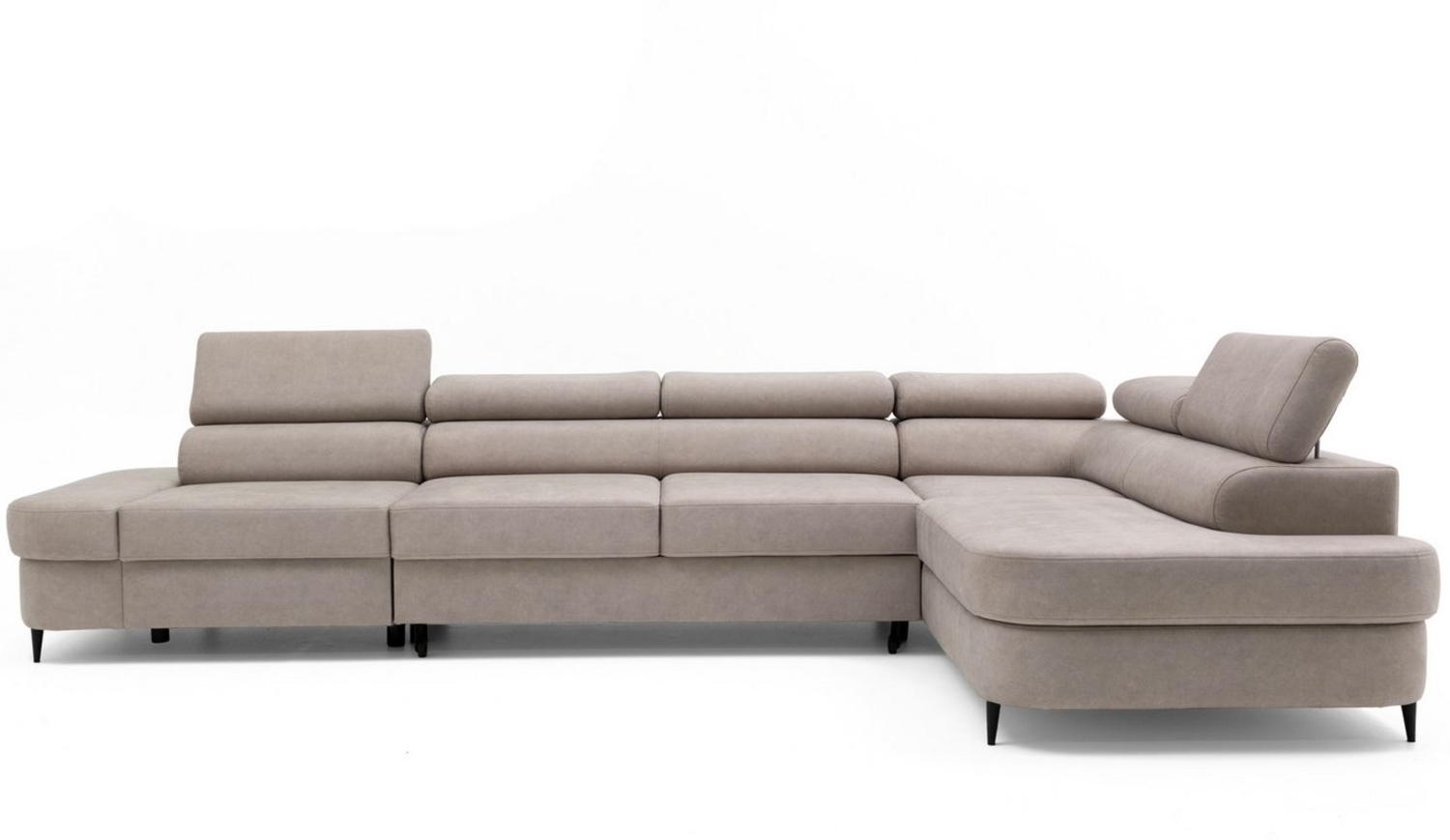 NEXT COLLECTION Ecksofa Priam Maxi, Inklusive Montage, Schlaffuntkion und Bettkasten, Verstellbare Kopfstützen, angenehmer und fühlbarer Stoff Bild 1
