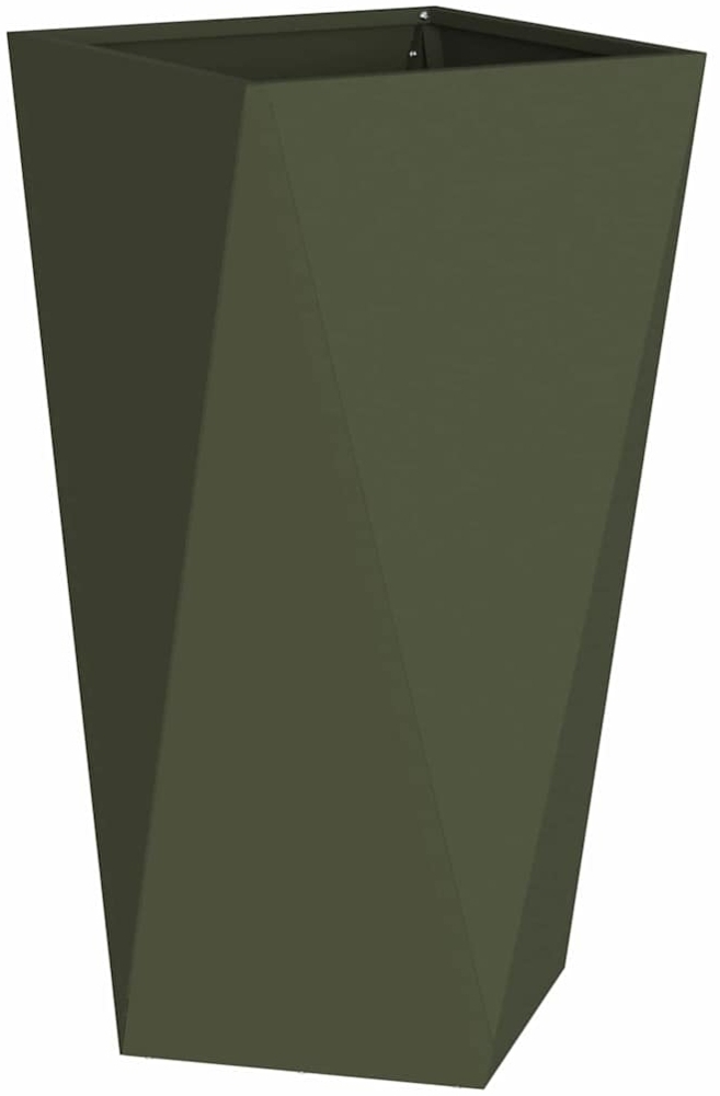 vidaXL Pflanzkübel Olive Grün 40 x 40 x 75 cm Stahl 883786 Bild 1