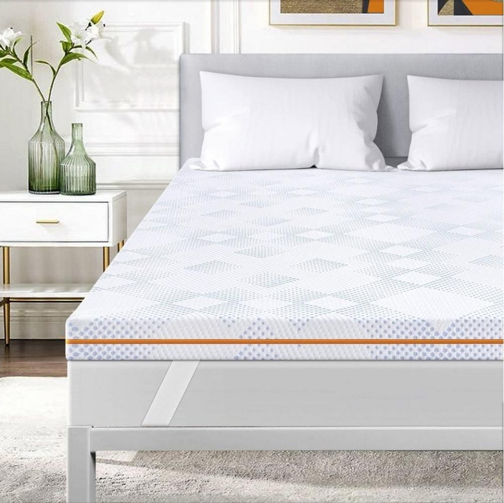 BedStory, Topper Matratzentopper 90/140/160 x 200cm H3 Memory Foam Wendbarer Topper, 7.6 cm hoch, Zweilagige Wendbarer Geltopper mit Abnehmbarem, Atmungsaktivem Bezug Bild 1