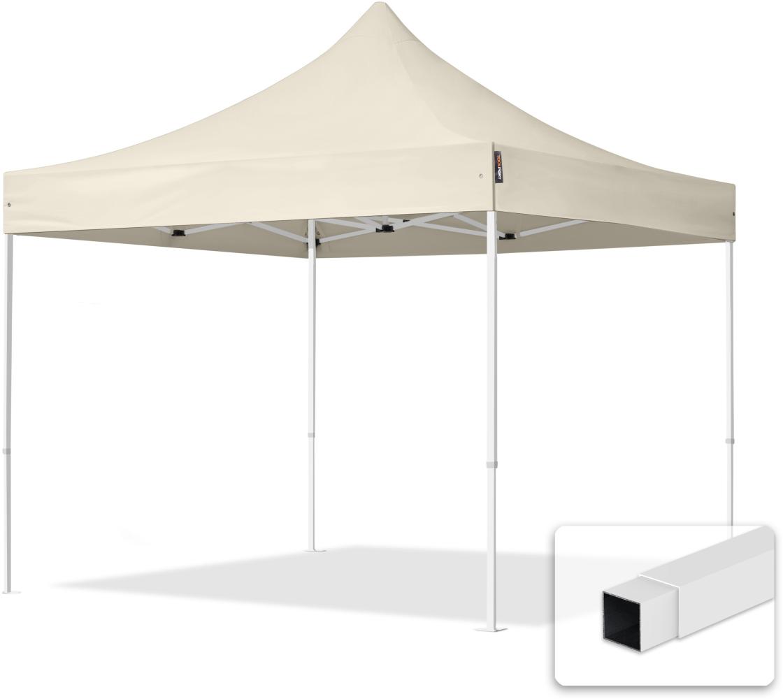 3x3 m Faltpavillon, ECONOMY Stahl 30mm, creme Bild 1