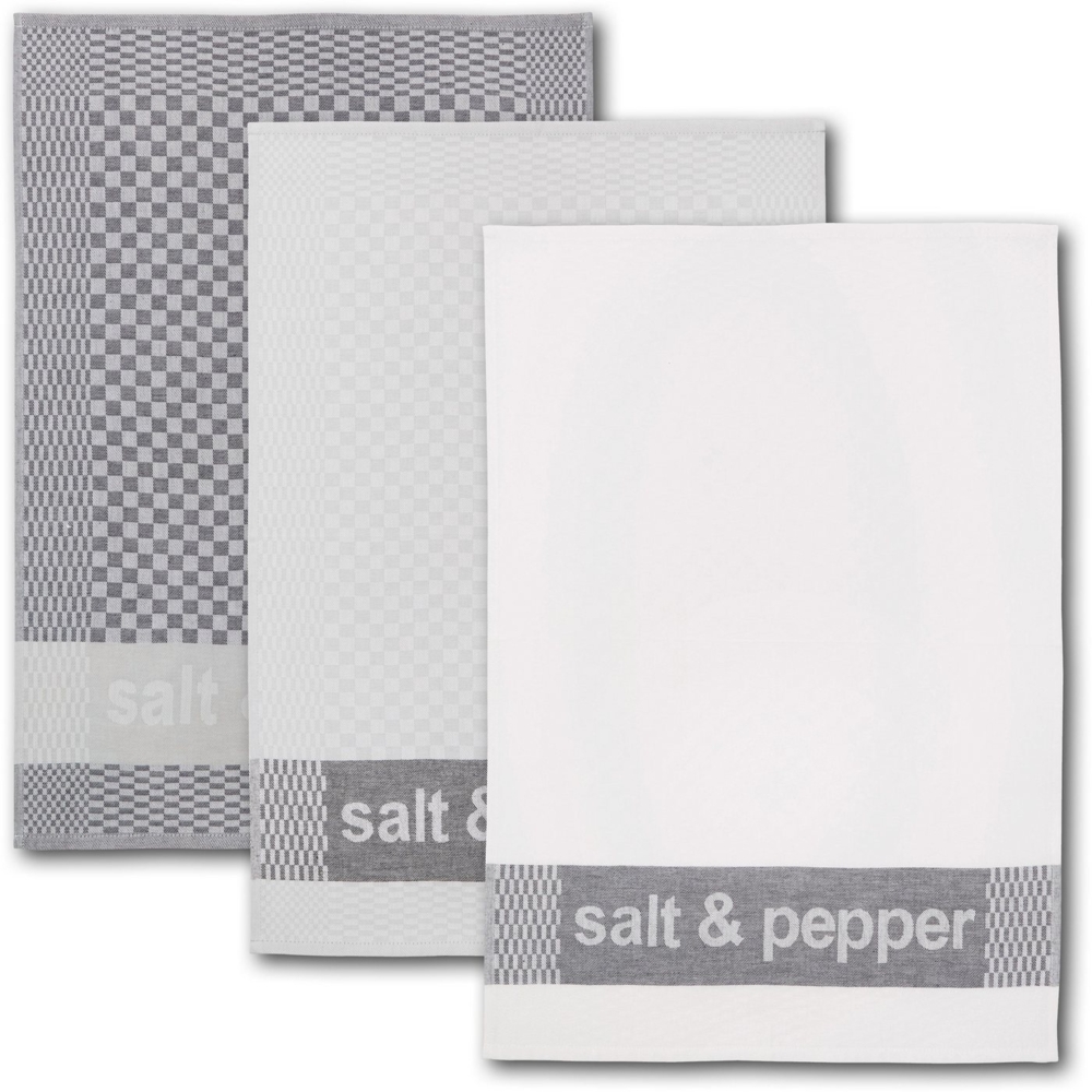 Dyckhoff Geschirrtuch Salt & Pepper, Maße je Tuch ca. 50x70 cm, (Set, 6-tlg), mit drei verschiedenen Motiven Bild 1