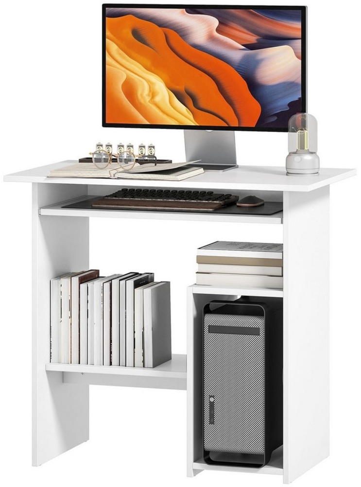 DOPWii Computertisch Computertisch, Schreibtisch, Spanplatte, Metall, 80 x 45 x 75 cm (Schreibtisch ×1), Robust & stabil, Pflegeleicht, Einfache Montage Bild 1