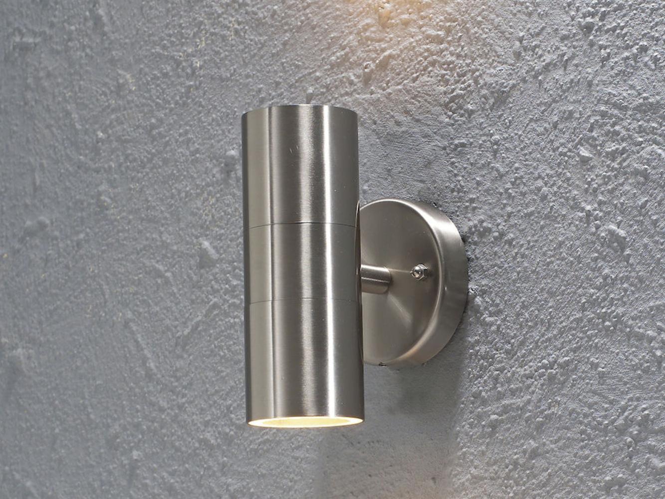KONSTSMIDE No. 7571-000 Aussenwandleuchte Modena 2-flammig GU10 edelstahl IP44 Bild 1