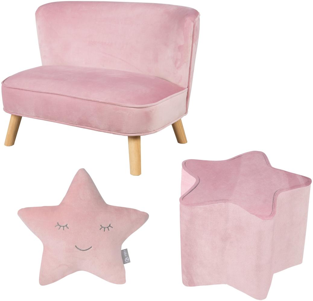 Roba 'Lil Sofa' 3-tlg. Kindersofa-Set, mittel, rosa Bild 1