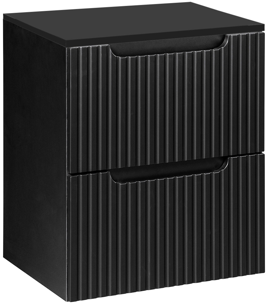 Waschtisch-Unterschrank 50cm, in schwarz, NEWPORT-56-BLACK Bild 1