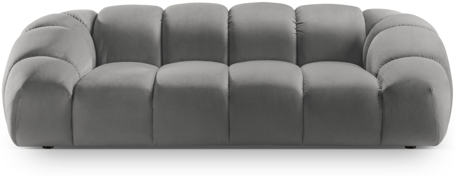 Micadoni Sofa Diana 3-Sitzer XL Samt Grau Bild 1