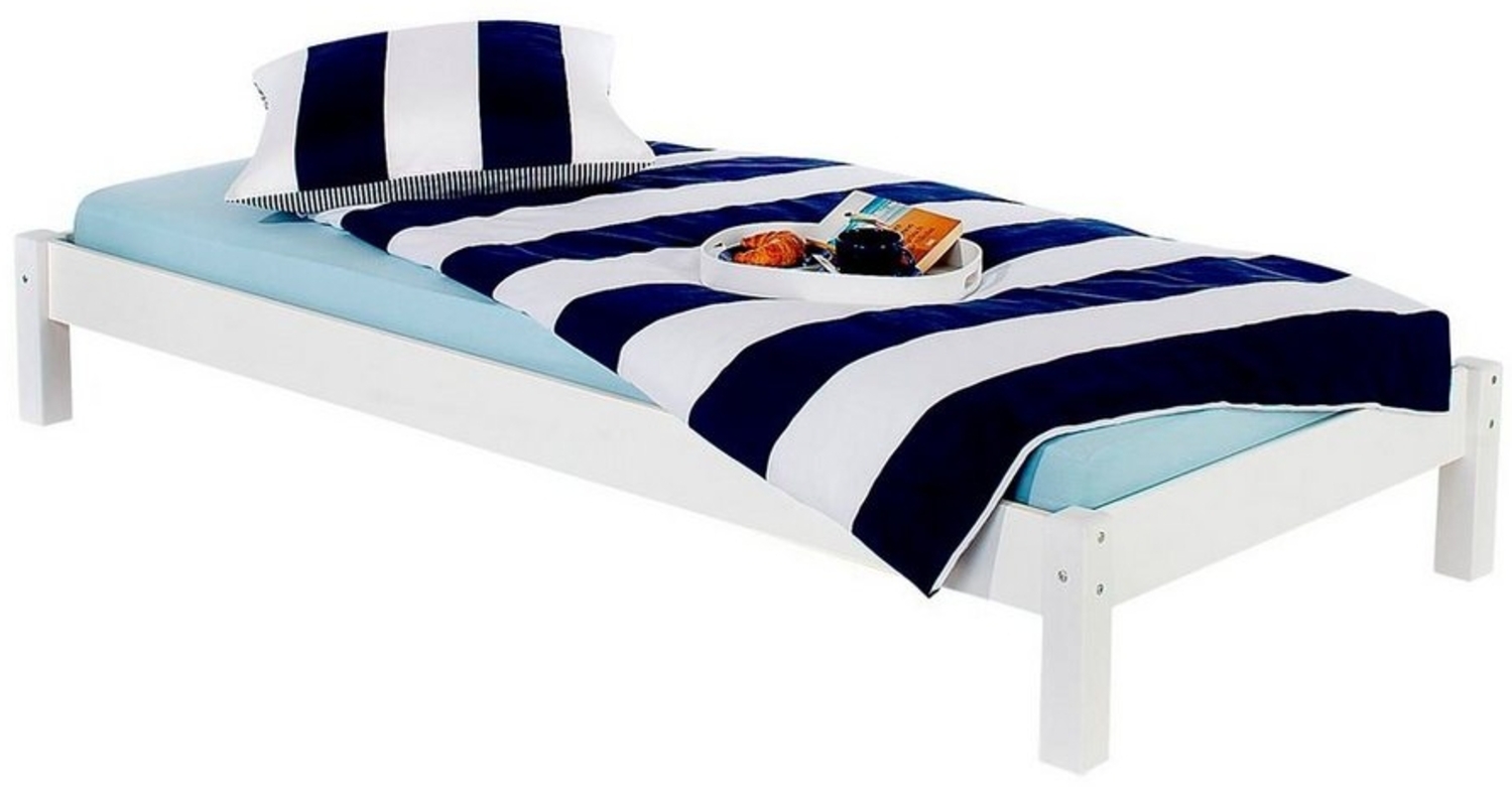 IDIMEX Futonbett Bett Einzelbett Massivholzbett Taifun,Kiefer, weiß lackiert, 90x200 cm Bild 1
