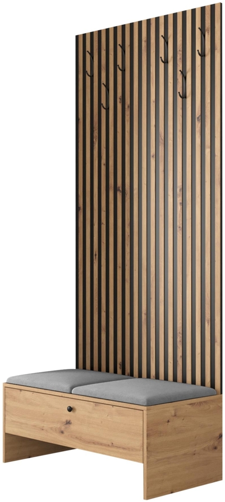 Garderoben-Set 'Melire IV' Artisan Eiche / Manila grau Bild 1