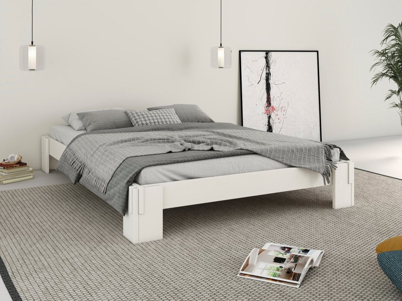 Home affaire Futonbett "ZEN " zertifiziertes Massivholz (Kiefer), Massivholzbett, zeitlos elegant Bild 1