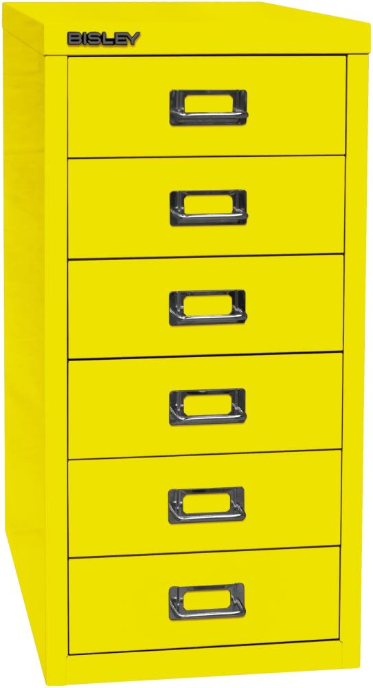 Bisley MultiDrawer™, 29er Serie, DIN A4, 6 Schubladen, Farbe zinkgelb Bild 1