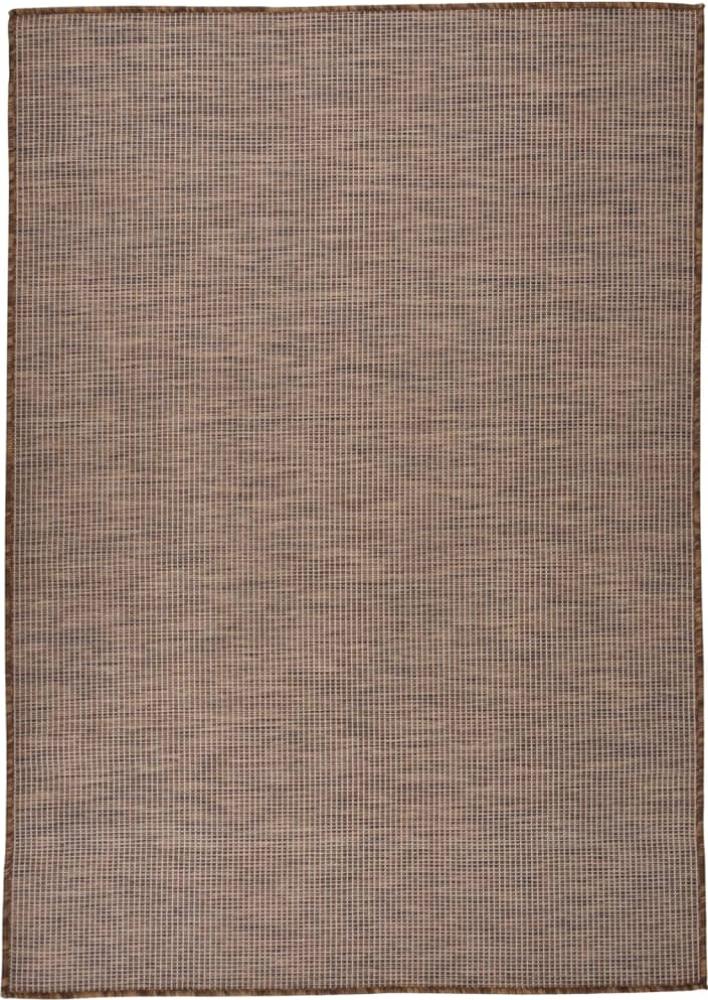 Outdoor-Teppich Flachgewebe 160x230 cm Braun Bild 1