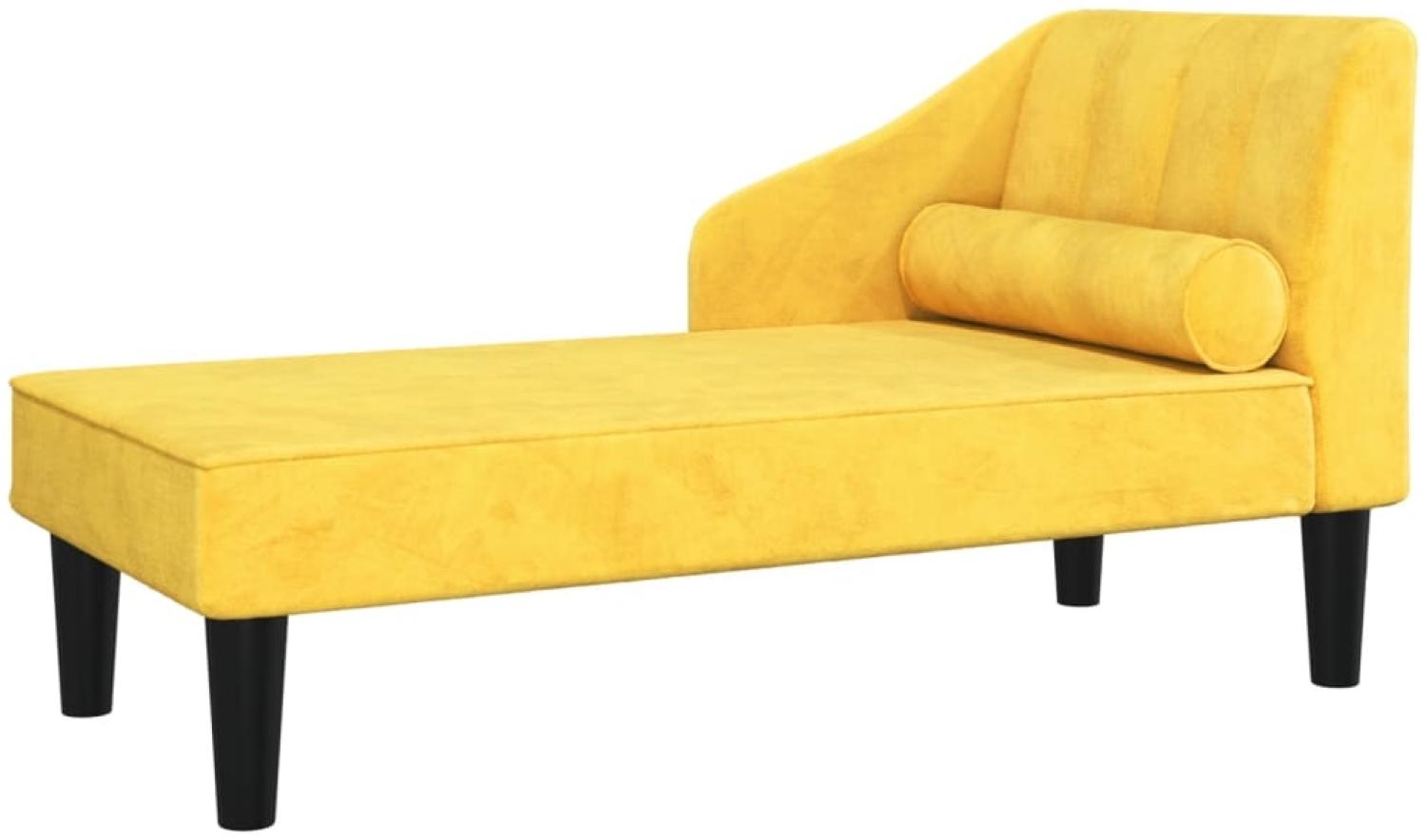 vidaXL Schlafsofa 2-Sitzer Gelb Samt [340721] Bild 1