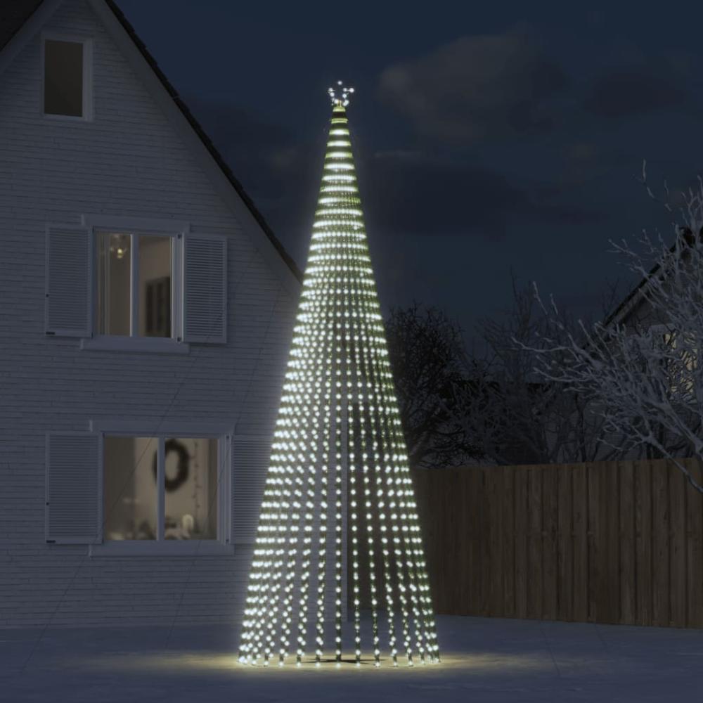 vidaXL Weihnachtsbaum Kegelform 1544 LEDs Kaltweiß 500 cm 358073 Bild 1