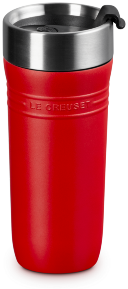 Le Creuset Thermobecher 350ml Kirschrot Edelstahl Bild 1