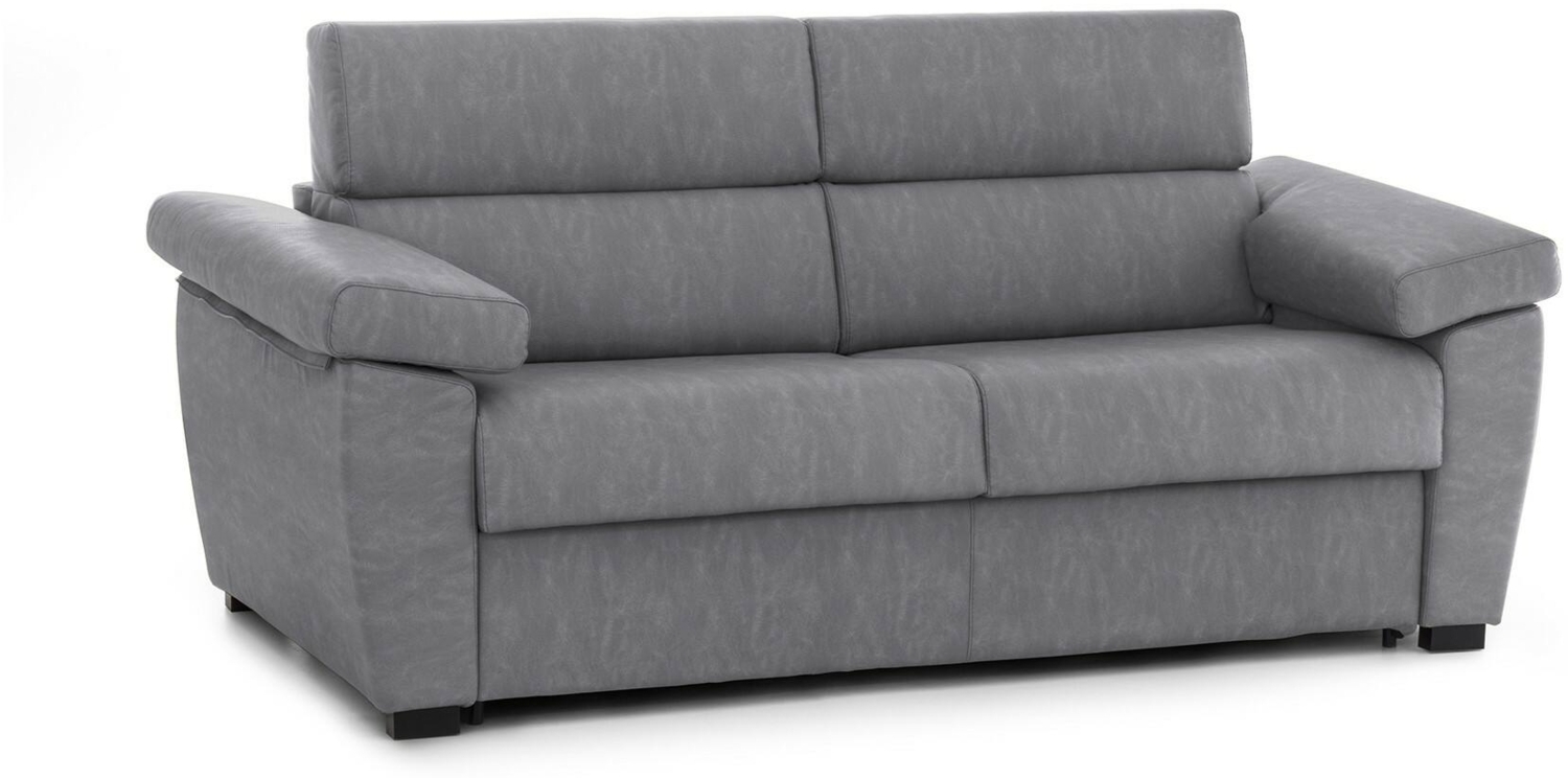 Dmora 2-Sitzer festes Sofa Gorreto, Lineares Sofa für Wohnzimmer, gepolstert, abnehmbarer Bezug, 100 % Made in Italy-Qualität, 205x95 h100 cm, Grau Bild 1