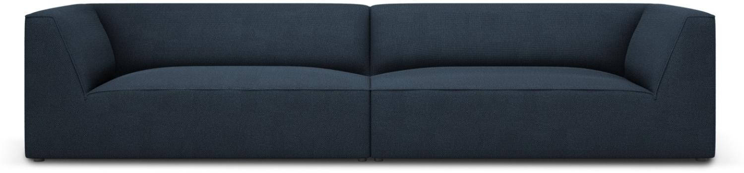 Micadoni 4-Sitzer Sofa Ruby | Bezug Navy Blue | Beinfarbe Black Plastic Bild 1