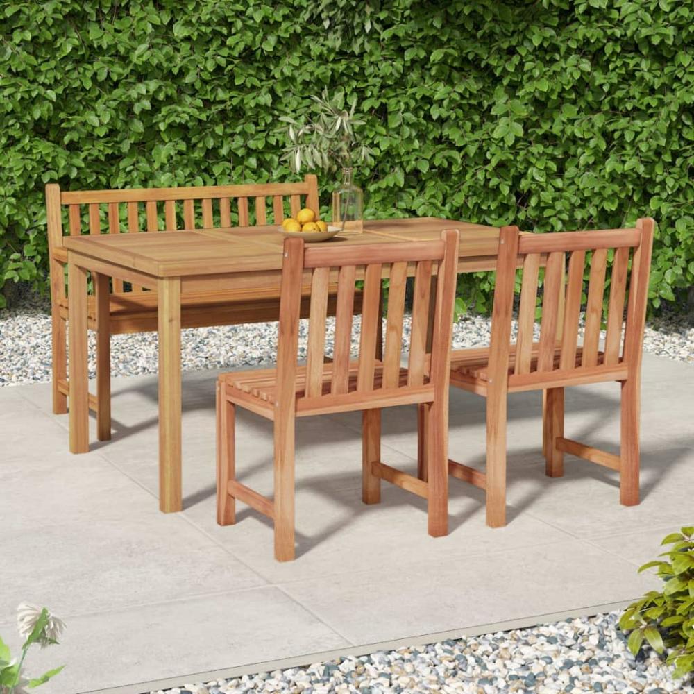 vidaXL 4-tlg. Garten-Essgruppe Massivholz Teak 3157154 Bild 1