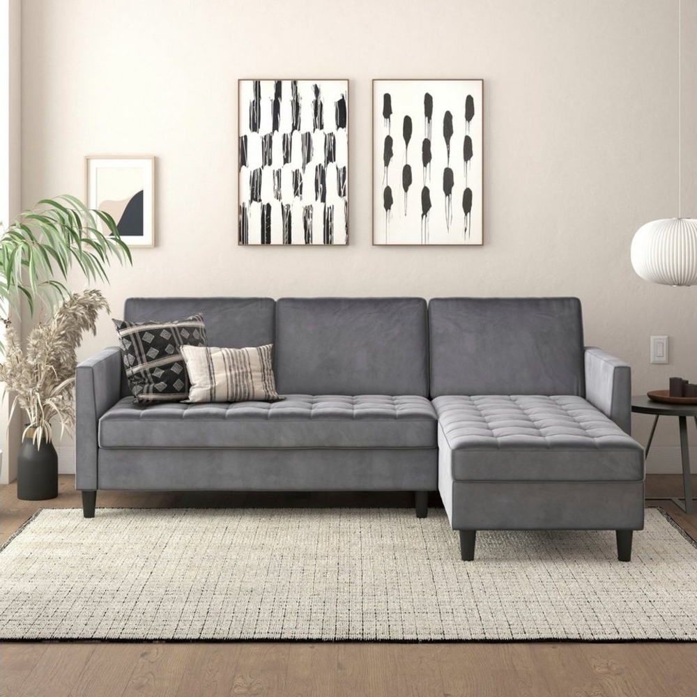 Dorel Home Ecksofa Presley, L-Form, Ecksofa mit Bett-Funktion und Stauraum, verstellbare Rückenlehne Bild 1