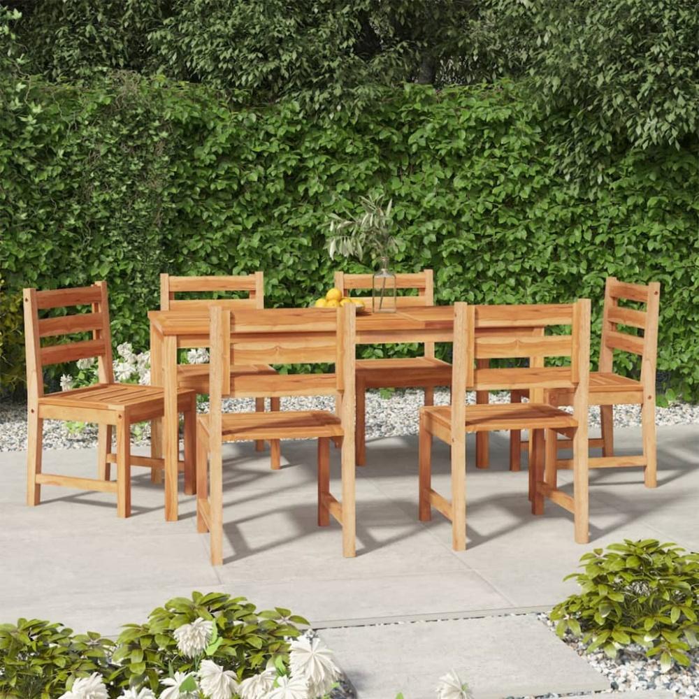 vidaXL 7-tlg. Garten-Essgruppe Massivholz Teak 3157188 Bild 1