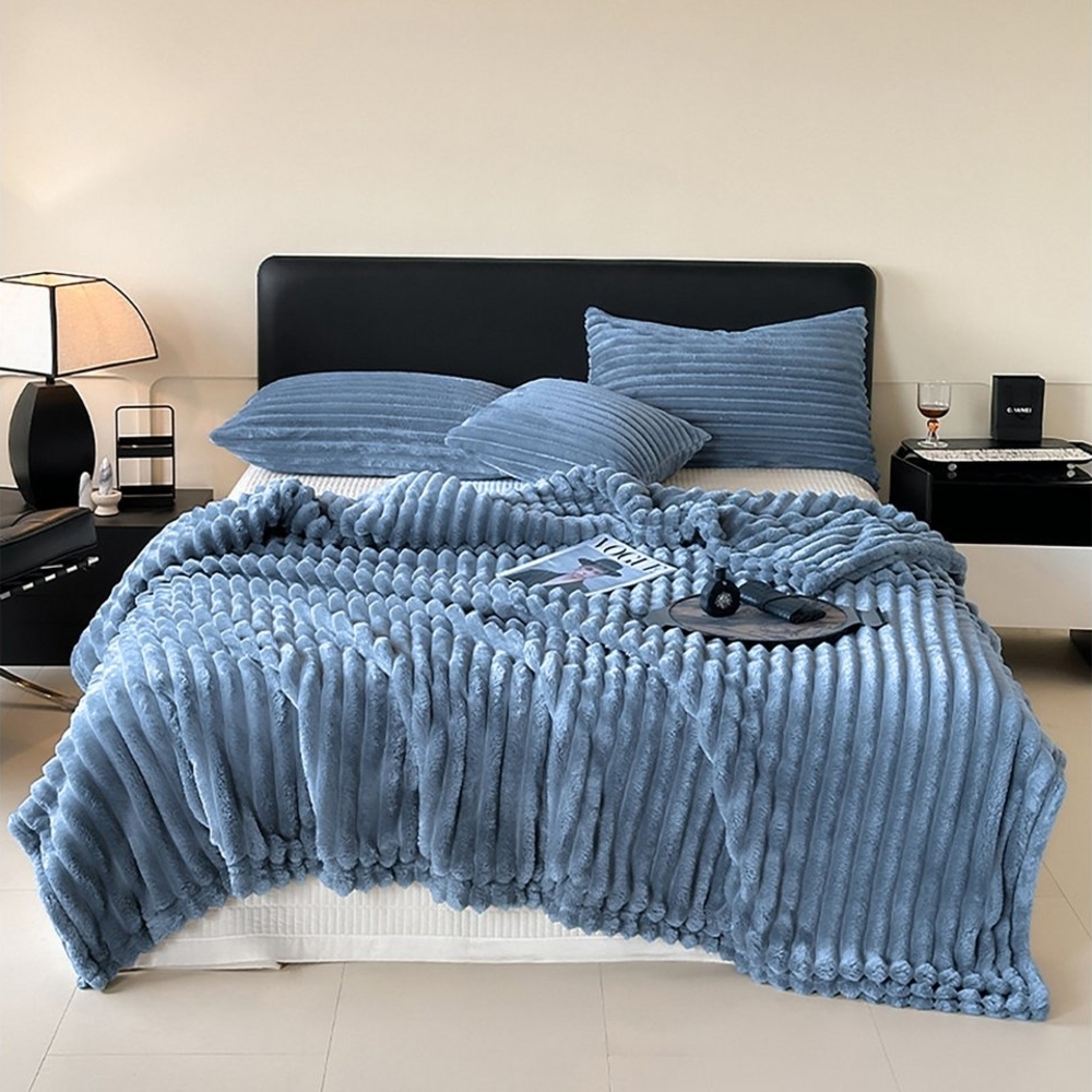 Wohndecke 150x200CM Flanell Kuscheldecke, Fleecedecke superweiche Wolldecken, Elegear, 350 g/m² flauschige Tagesdecke für Bett/Sofa, Maschinenwaschbar Bild 1