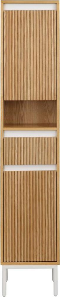 andas Hochschrank Falun Badmöbel, Badezimmerschrank mit Rille, Breite 35 cm Bild 1