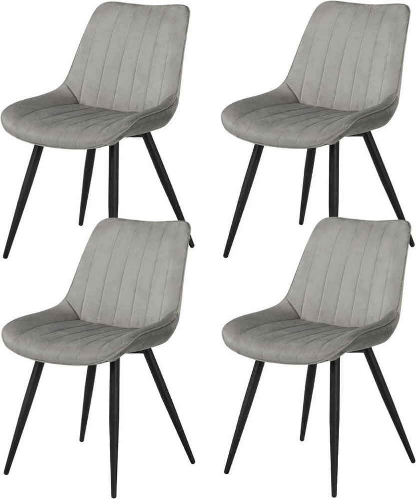INOSIGN Esszimmerstuhl Fairview, TOPSELLER!, OTTOs Choice (Set, 4 St), Polsterstuhl mit weichem Samtveloursbezug, Metallgestell Bild 1